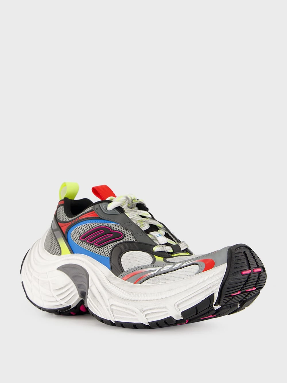 6XL Mesh Sneakers in Black White Multicolour