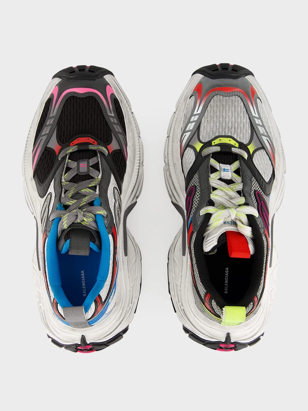 6XL Mesh Sneakers in Black White Multicolour