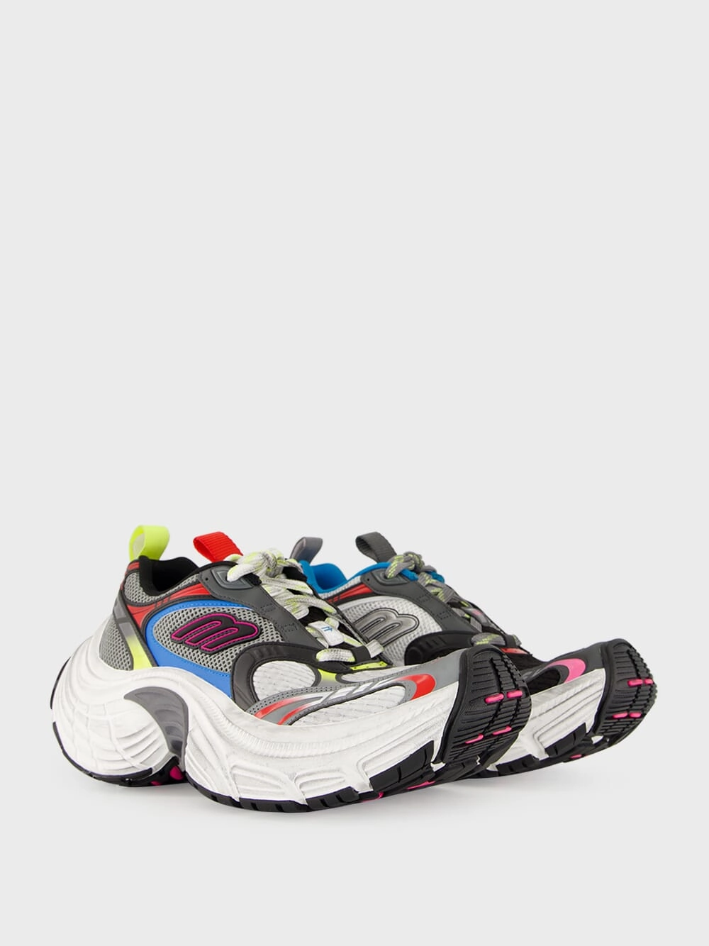 6XL Mesh Sneakers in Black White Multicolour