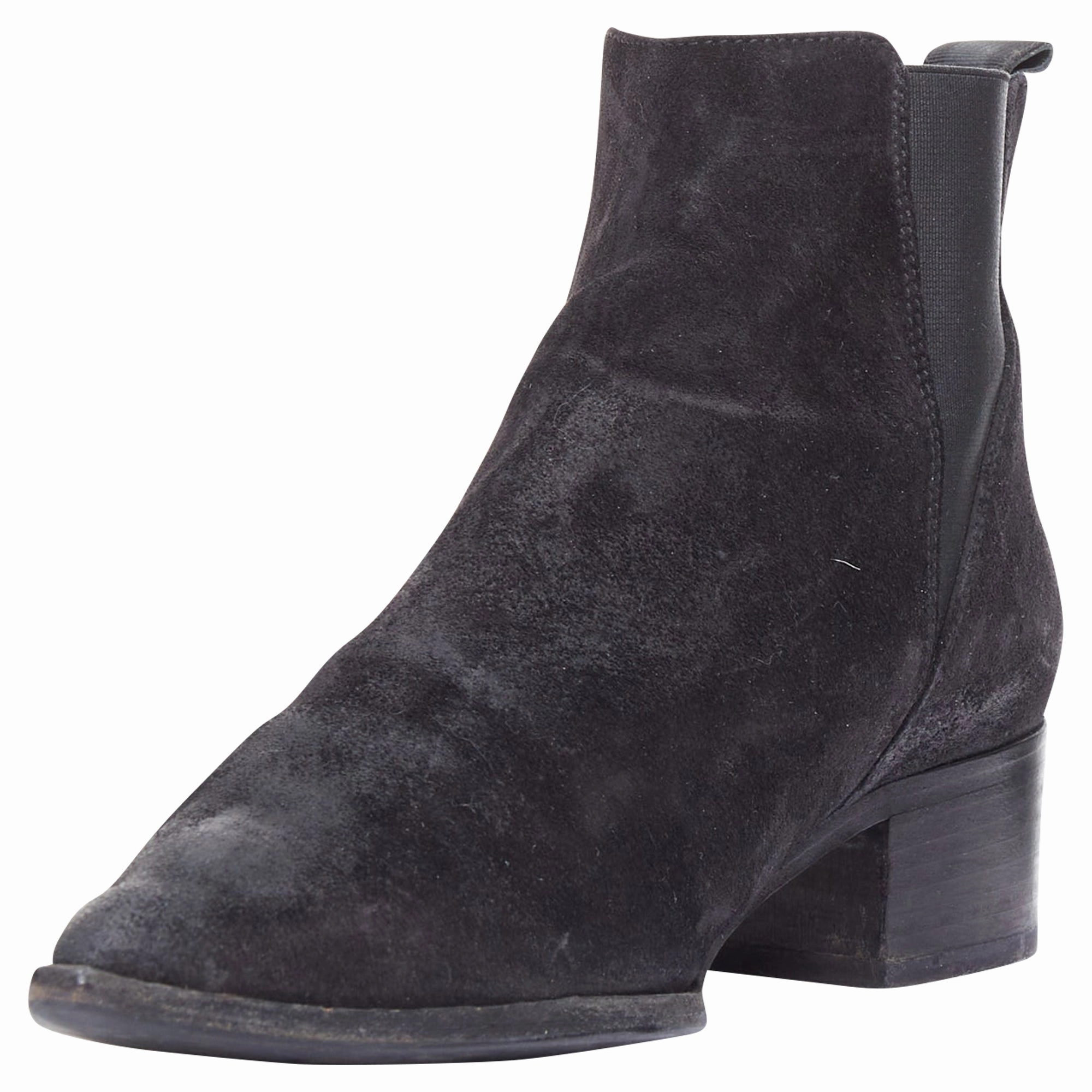Acne Studios Jensen suede geometric gusset boots