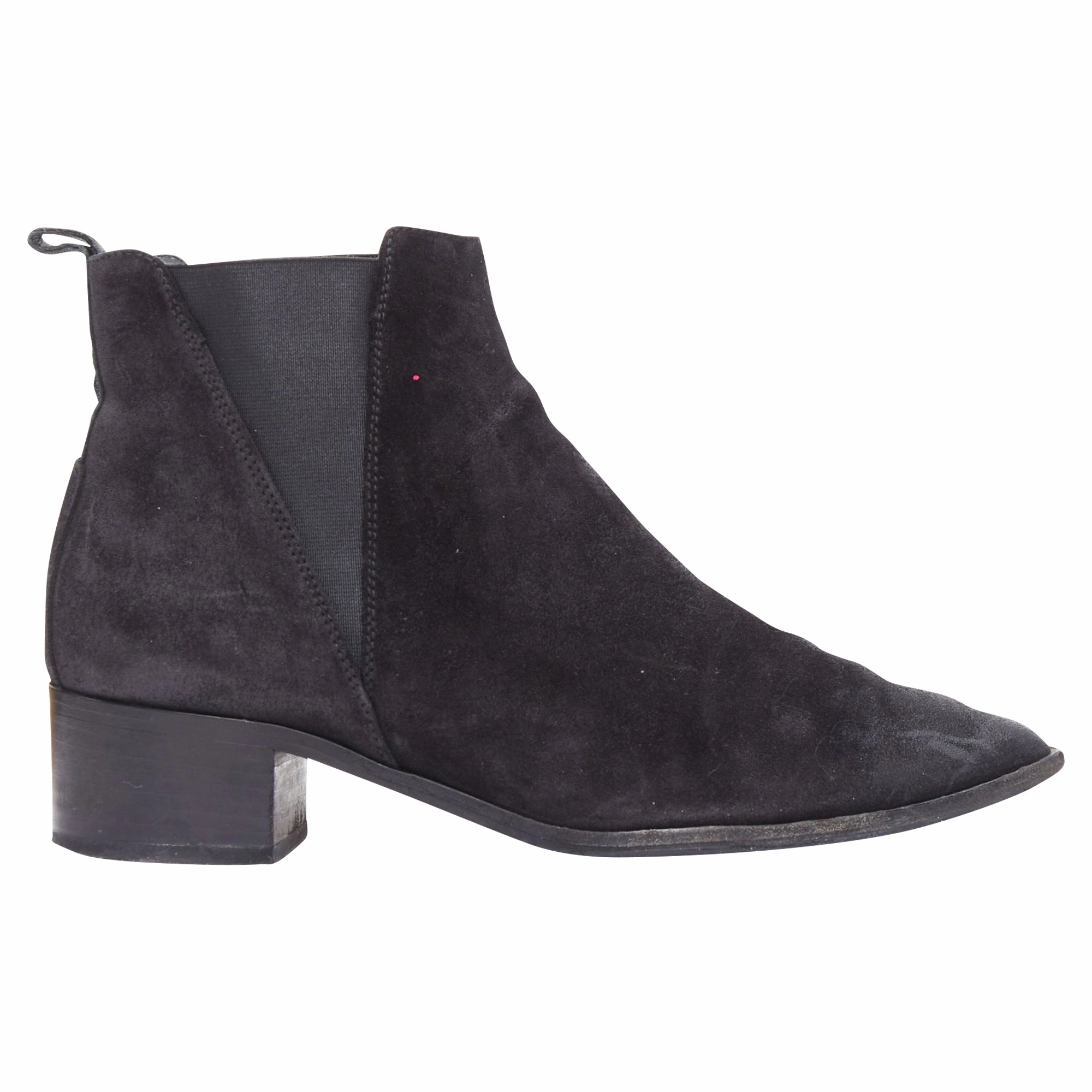 Acne Studios Jensen suede geometric gusset boots Promo on Womens Fashionable Boots