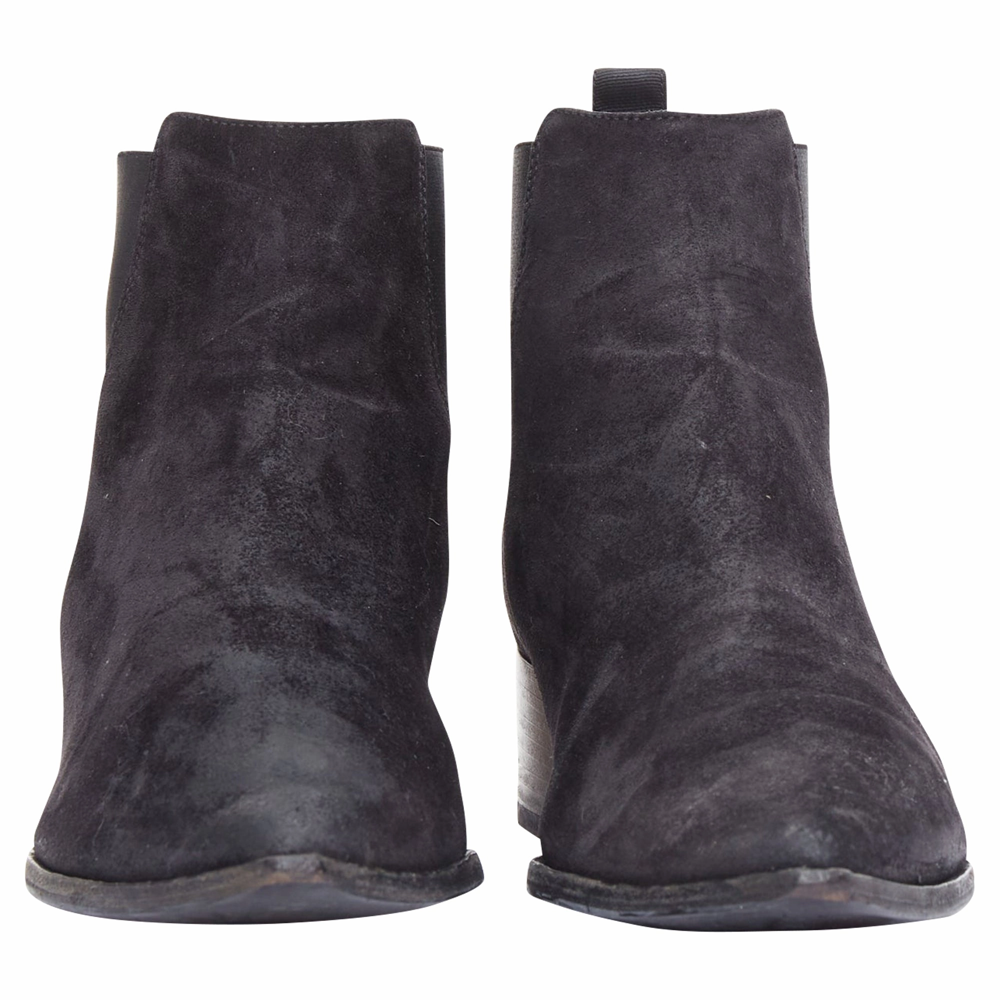 Acne Studios Jensen suede geometric gusset boots
