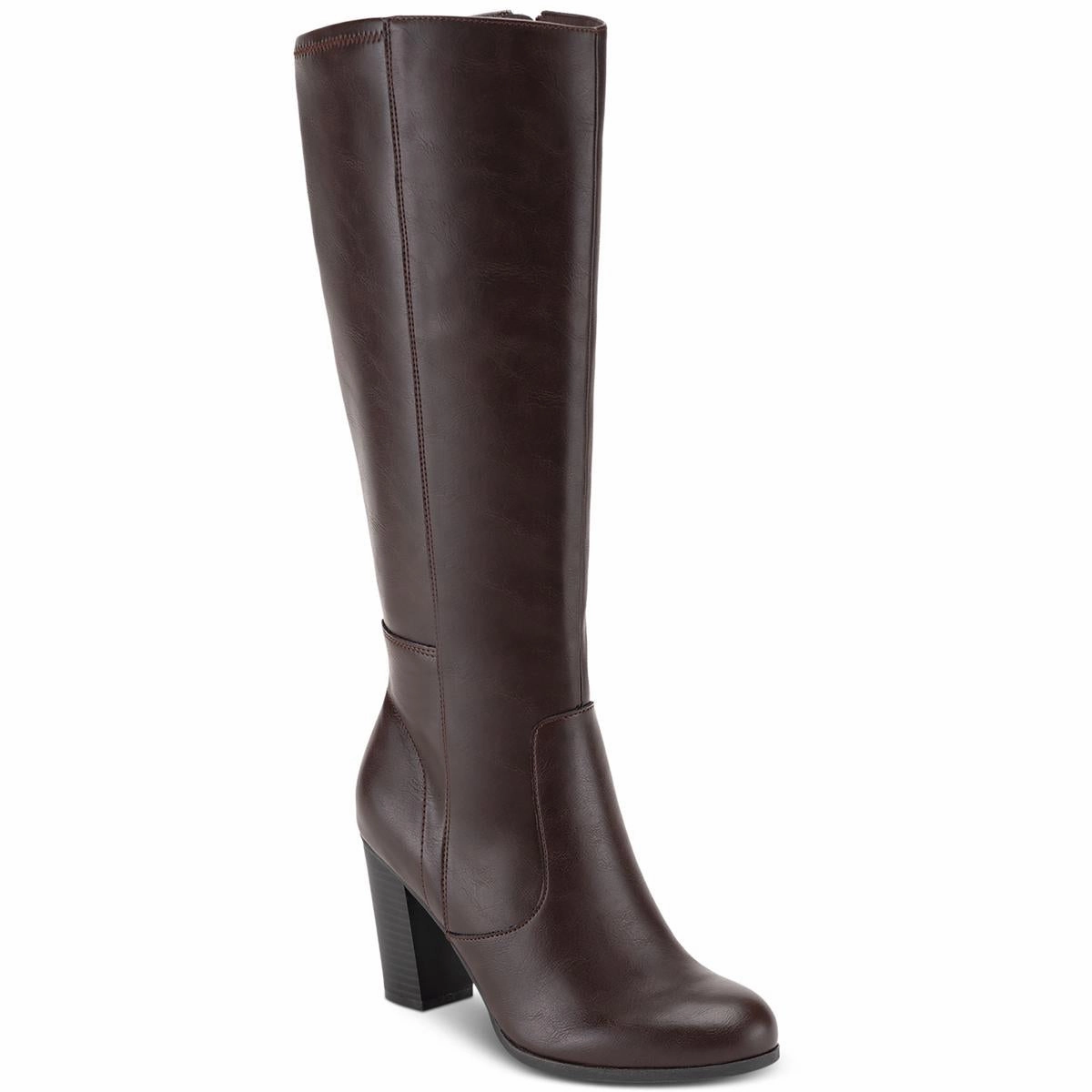 Addyy Womens Microsuede Pull On Knee-High Boots