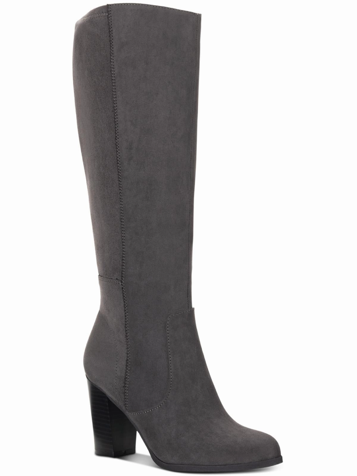 Addyy Womens Microsuede Pull On Knee-High Boots Womens Dress Boots for less