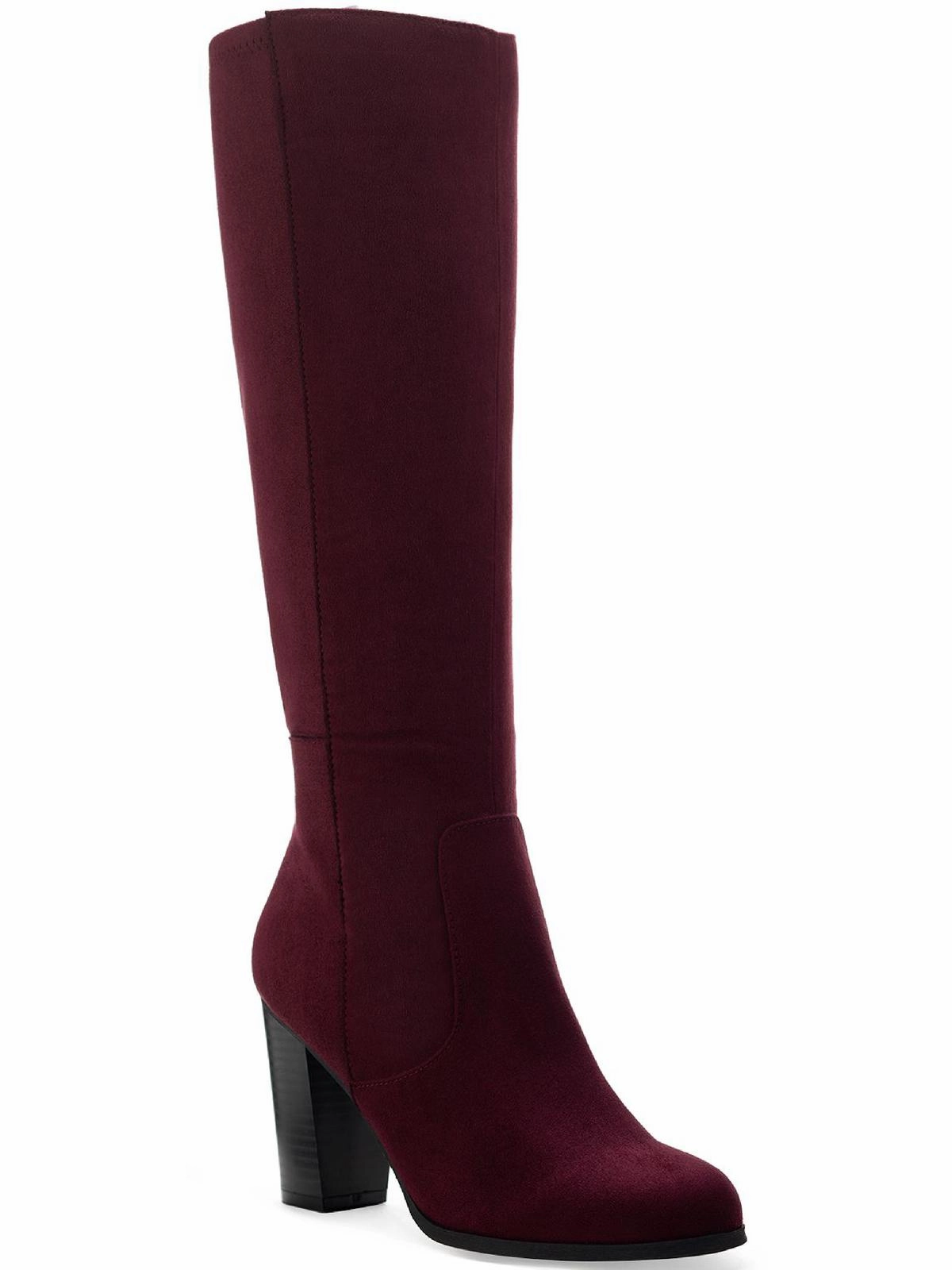 Addyy Womens Microsuede Pull On Knee-High Boots