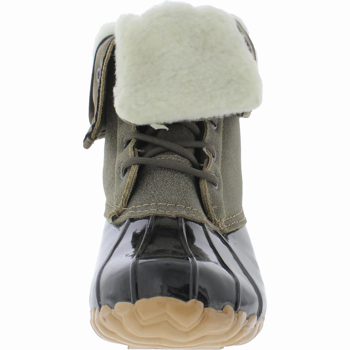 Adele Womens Leather Faux Fur Winter & Snow Boots