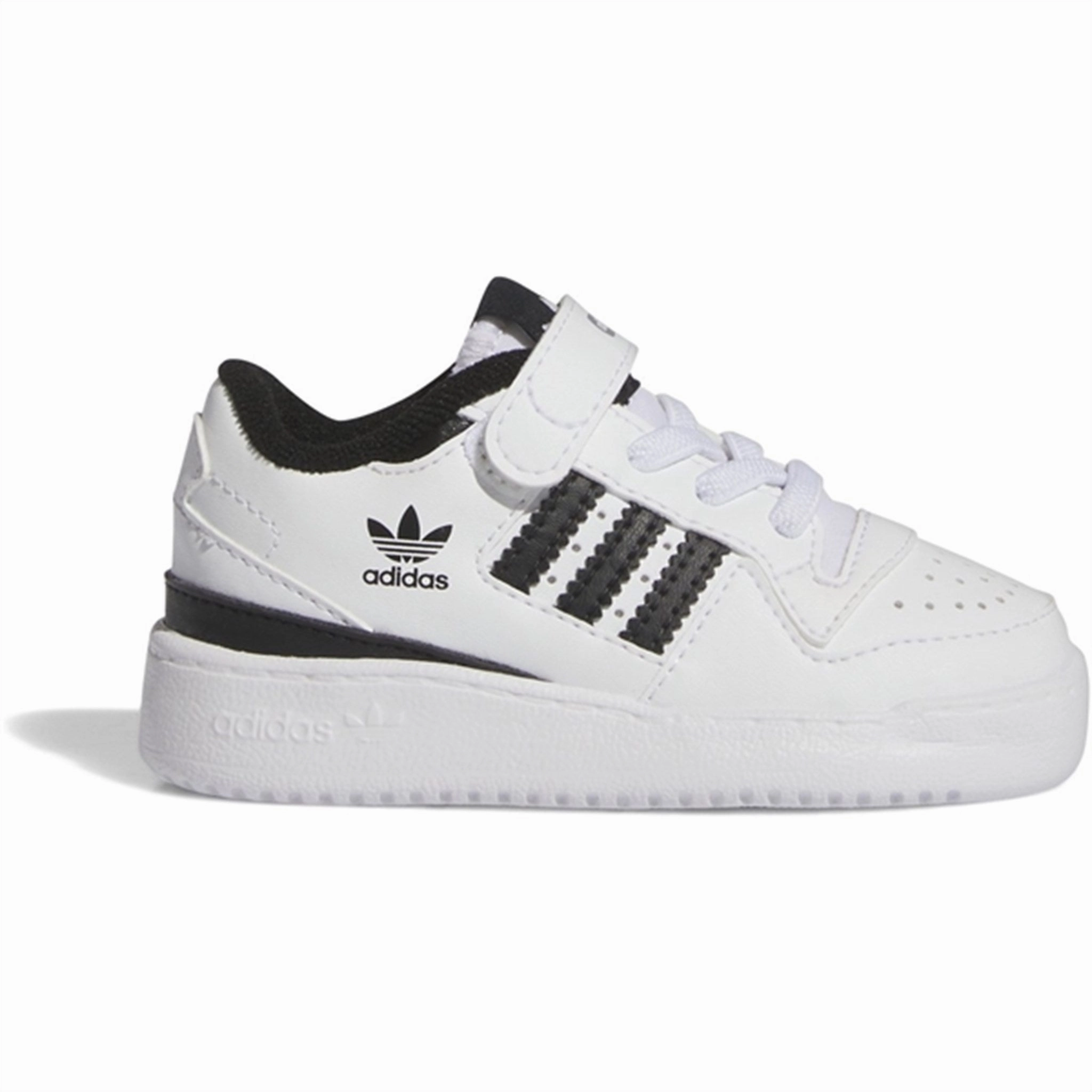 adidas Forum Low Shoe Black/White Kids Velcro Sneakers discount