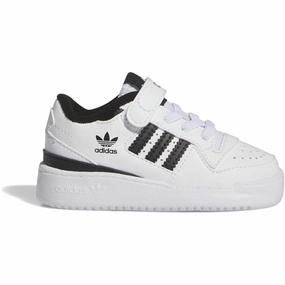 adidas Forum Low Shoe Black/White Kids Velcro Sneakers discount