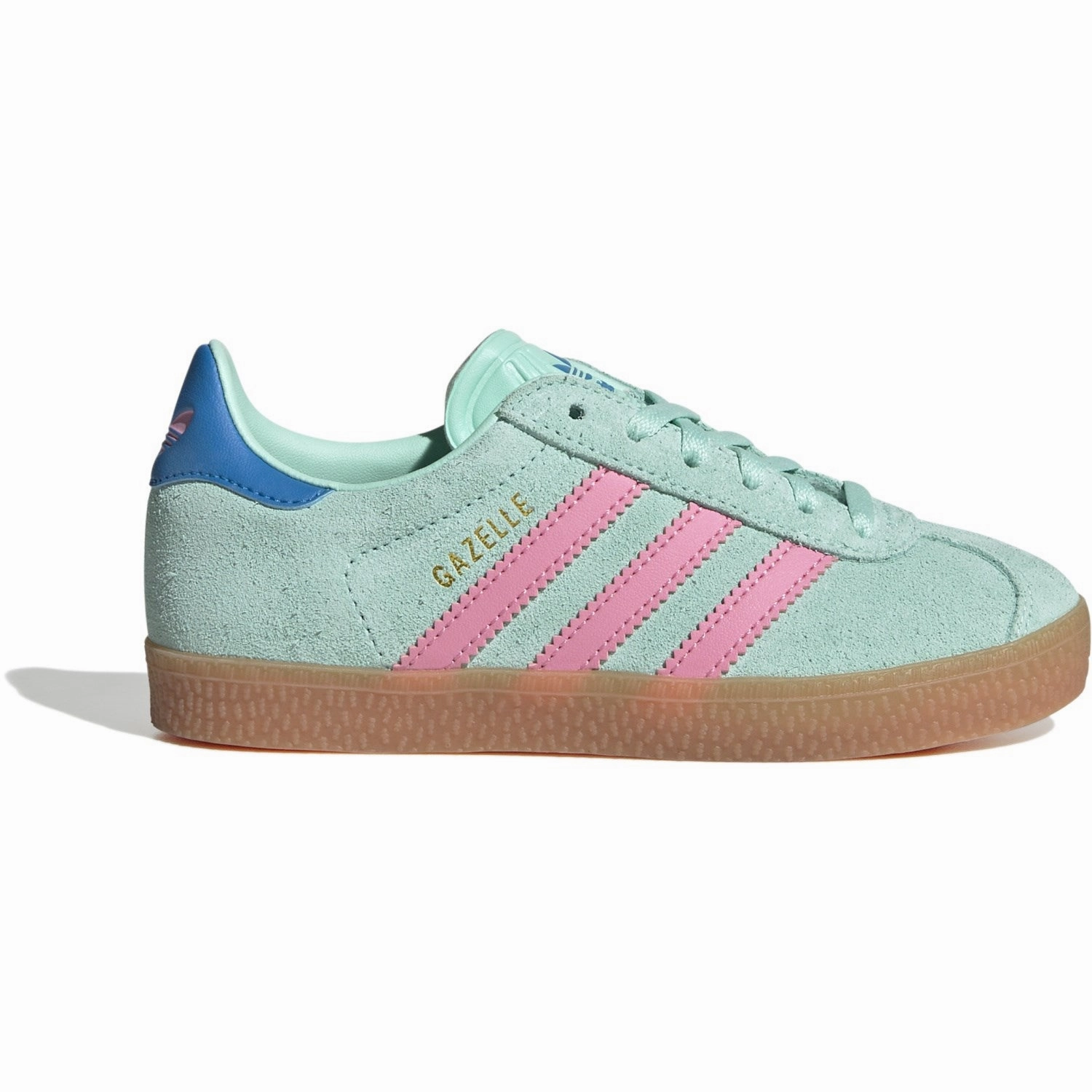 adidas Originals Clear Mint/Bliss Pink/Bright Blue Gazelle C Sneakers Kids Sneakers with Laces sale