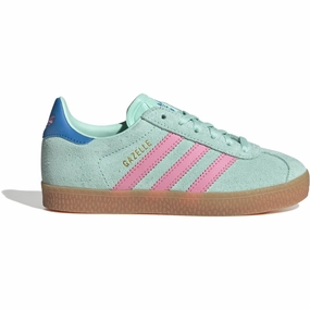 adidas Originals Clear Mint/Bliss Pink/Bright Blue Gazelle C Sneakers Kids Sneakers with Laces sale