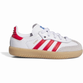 adidas Originals Cloud White/Collegiate Red/Gum Samba Og El I Sneakers Kids Sneakers with Laces sale