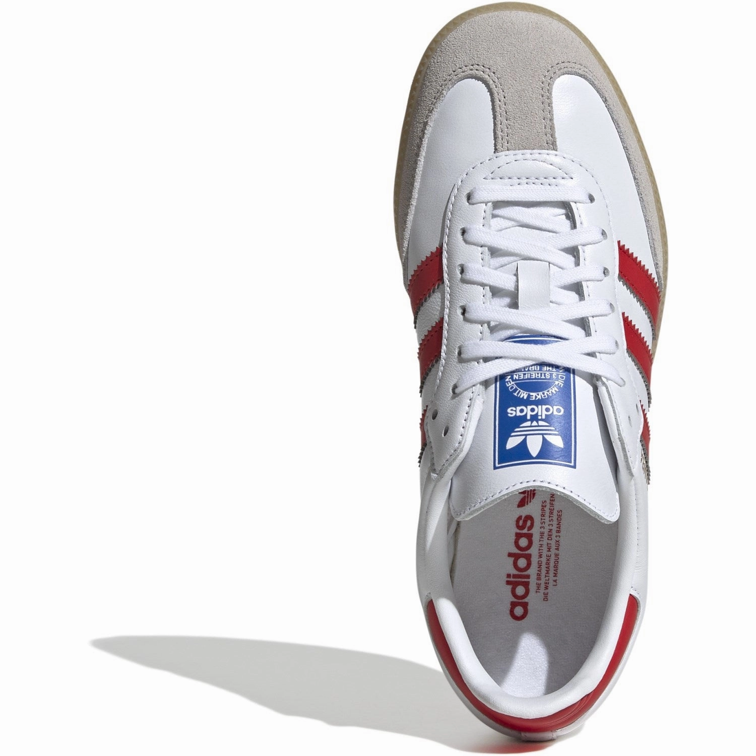 adidas Originals Cloud White/Collegiate Red/Gum Samba Og J Sneakers