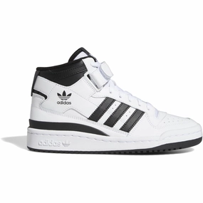 adidas Originals Cloud White/Core Black/Cloud White Forum Mid J Sneakers Kids Sneakers with Laces sale