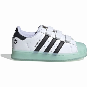 adidas Originals Cloud White/Seflaq/Core Black Superstar Led Lights Cf C Sneakers Kids Velcro Sneakers discount