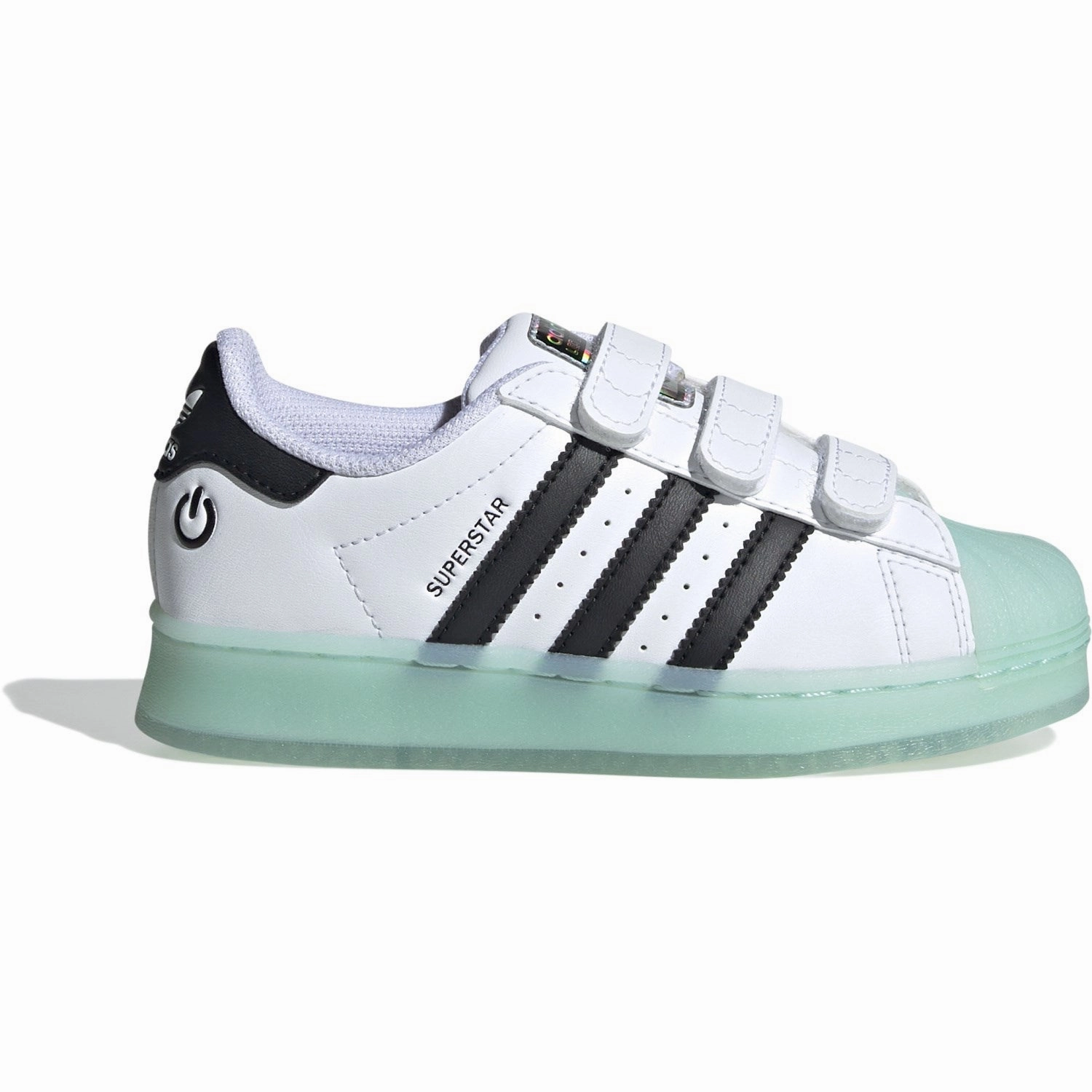 adidas Originals Cloud White/Seflaq/Core Black Superstar Led Lights Cf C Sneakers Kids Velcro Sneakers discount