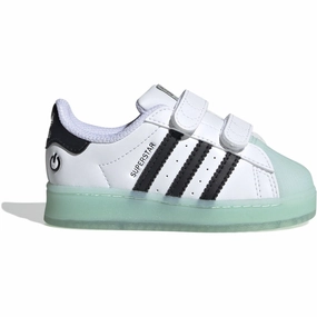 adidas Originals Core White/Seflaq/Core Black Superstar Led Lights Cf I Sneakers Kids Velcro Sneakers discount