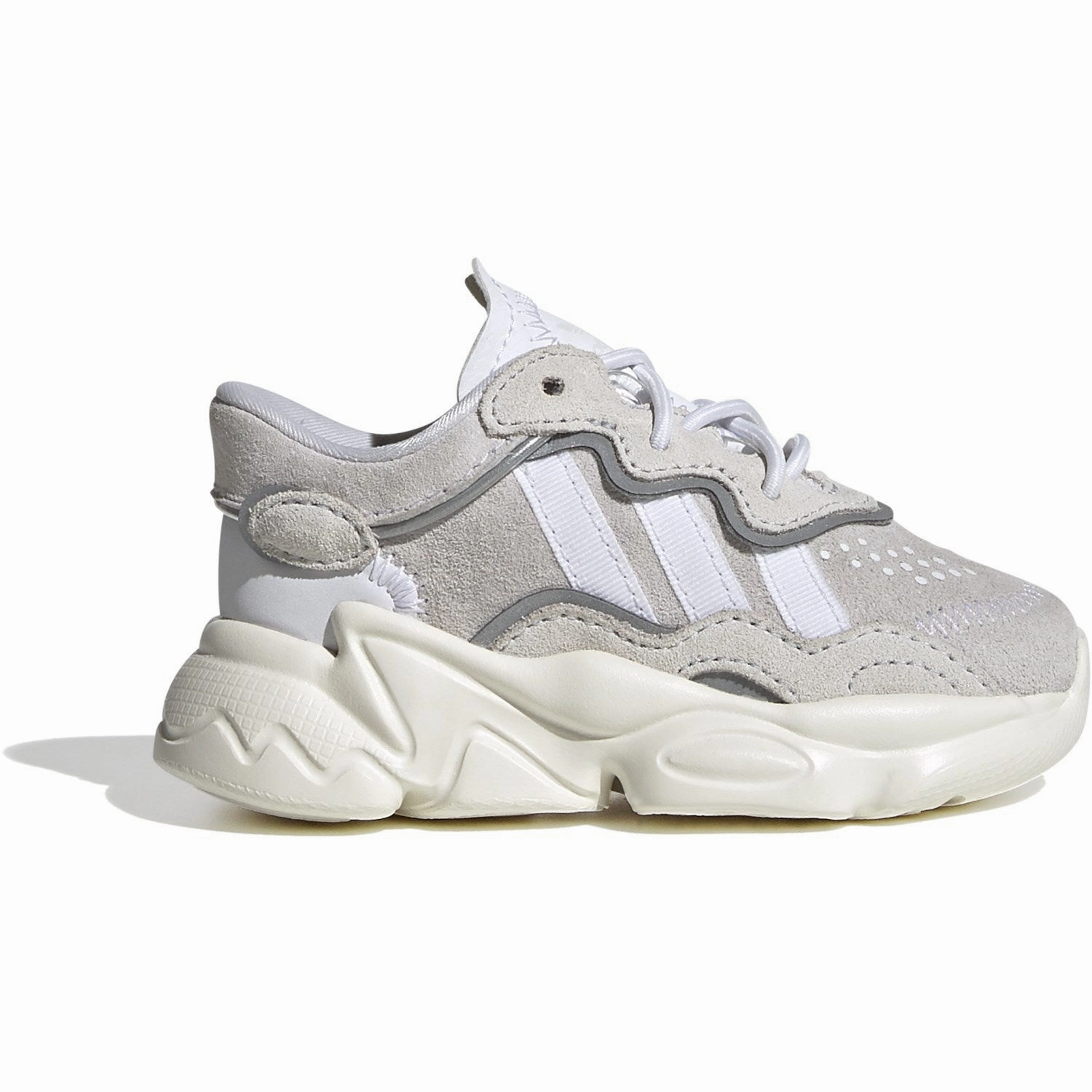 adidas Originals Crystal White/Cloud White/Off White Ozweego El I Sneakers Kids Sneakers with Laces sale