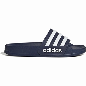 adidas Originals Dark Blue/Ftwr White/Dark Blue Adilette Shower K Slides Water Sandals for Kids discount