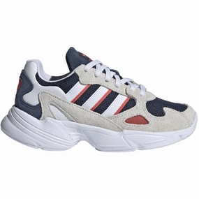 adidas Originals FALCON EL C Sneakers Cloud White / Night Indigo / Red Kids Sneakers with Laces sale
