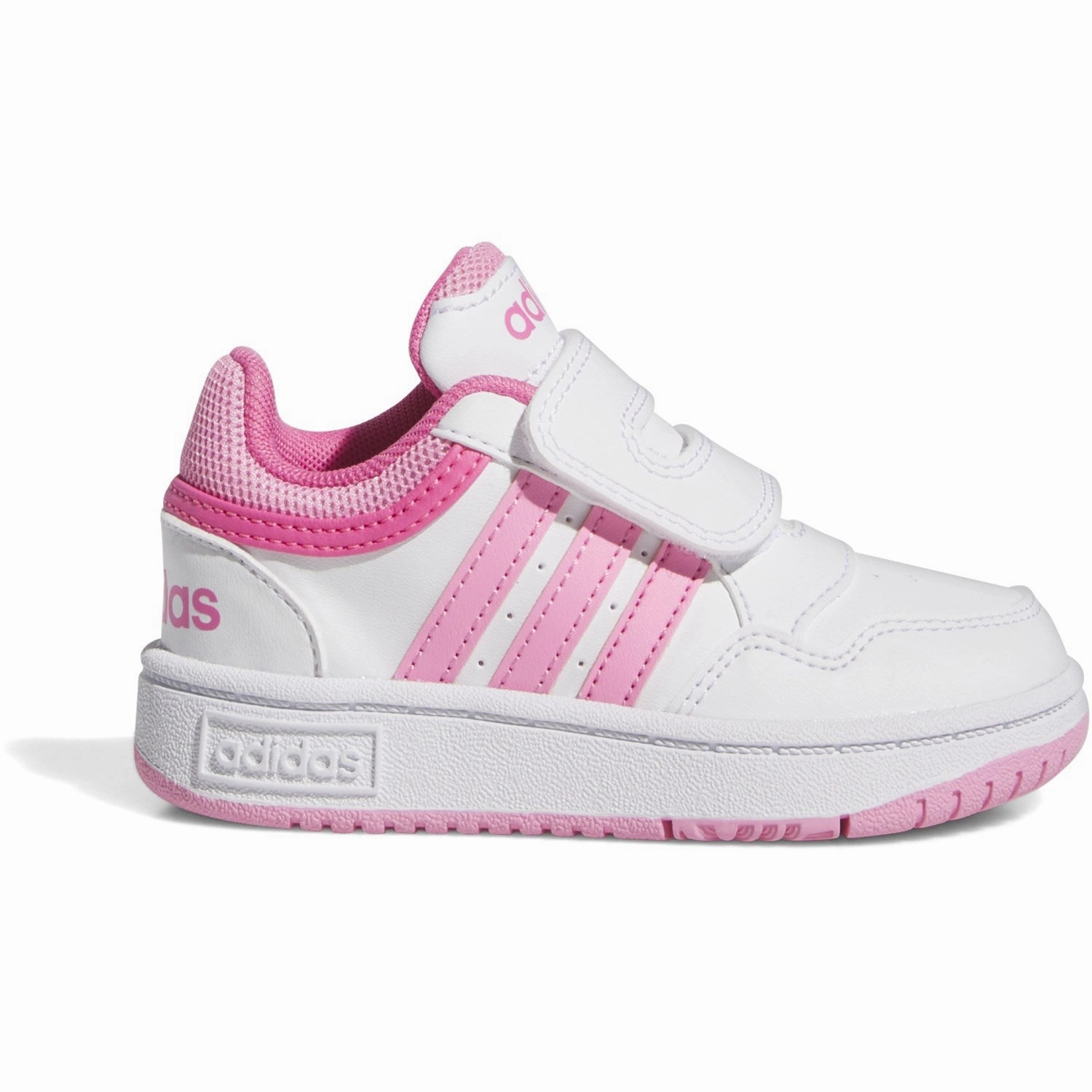 adidas Originals Ftwr White/Bliss Pink/Pulse Magenta Hoops 3.0 Cf I Sneakers Kids Velcro Sneakers discount