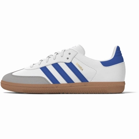 adidas Originals Ftwr White/Blue/Gum 3 Samba Og C Sneakers Kids Sneakers with Laces sale