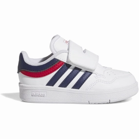 adidas Originals Ftwr White/Dark Blue/Better Scarlet Hoops 4.0 Cf I Sneakers Kids Velcro Sneakers discount