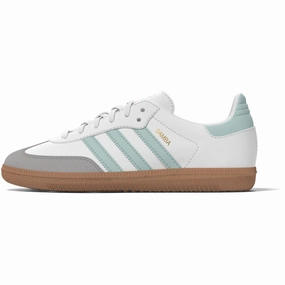 adidas Originals Ftwr White/Semi Flash Aqua/Gum 3 Samba Og C Sneakers Kids Sneakers with Laces sale