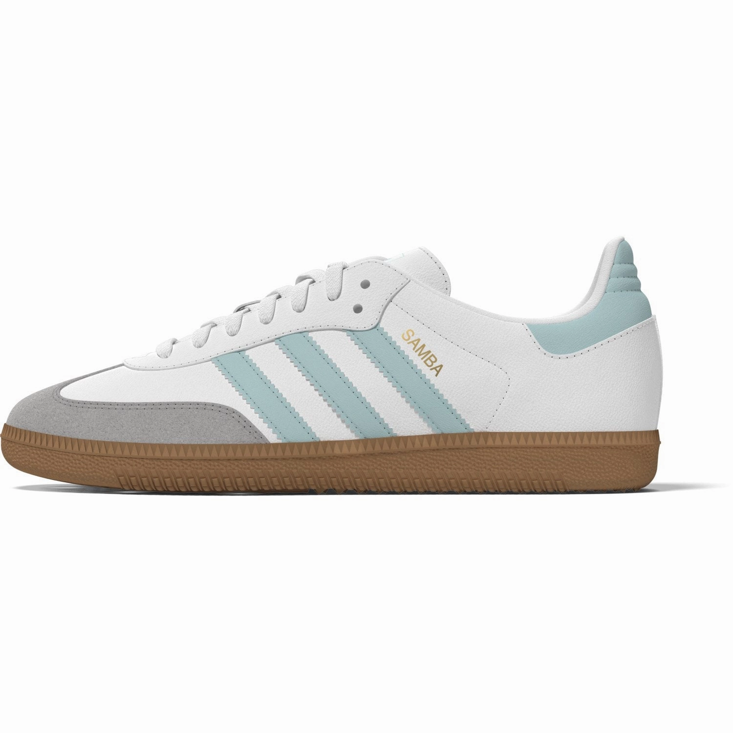 adidas Originals Ftwr White/Semi Flash Aqua/Gum 3 Samba Og J Sneakers Kids Sneakers with Laces sale