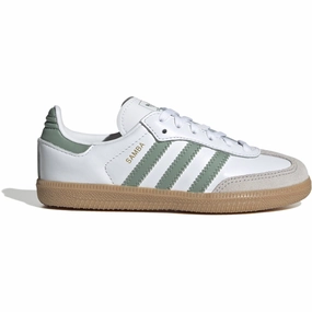 adidas Originals Ftwr White/Silver Green/Gum 3 Samba Og C Sneakers Kids Sneakers with Laces sale