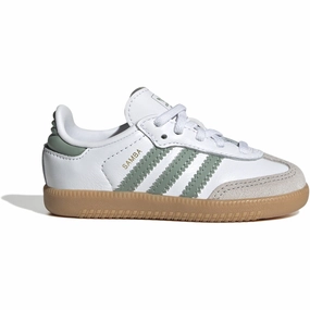 adidas Originals Ftwr White/Silver Green/Gum 3 Samba Og El I Sneakers Kids Sneakers with Laces sale