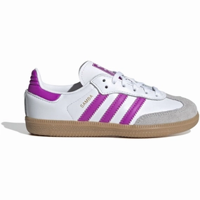 adidas Originals Ftwwht/Purbur/Gum3 Samba Og C Sneakers Kids Sneakers with Laces sale