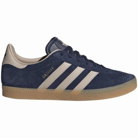 adidas Originals GAZELLE J Sneakers Night Indigo / Wonder Taupe / Gum Kids Sneakers with Laces sale