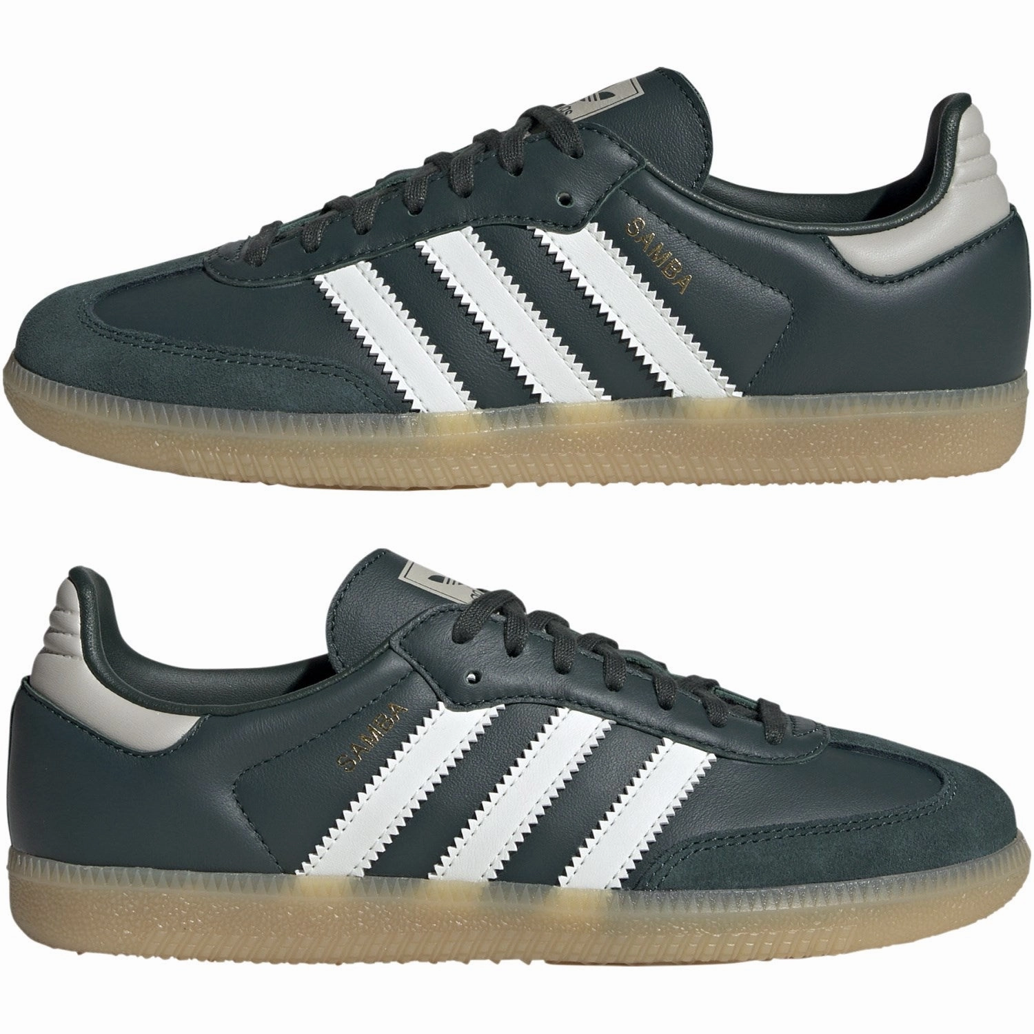 adidas Originals Mineral Green/Off White/Putty Grey Samba Og J Sneakers