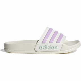 adidas Originals Off White/Bliss Lilac/Halo Mint Adilette Shower K Slides Water Sandals for Kids discount