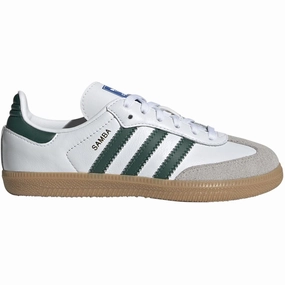 adidas Originals SAMBA OG C Sneakers Cloud White / Collegiate Green / Gum Kids Sneakers with Laces sale