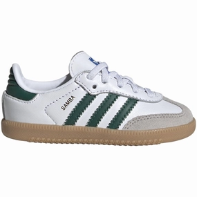 adidas Originals SAMBA OG EL I Sneakers Cloud White / Collegiate Green / Gum Kids Sneakers with Laces sale