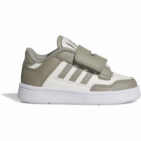 adidas Originals Silver Pebble/Cloud White/Ftwr White Rapid Court Cf I Sneakers Kids Velcro Sneakers discount