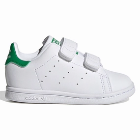 adidas Originals Stan Smith Sneakers Cloud White / Green Kids Velcro Sneakers discount
