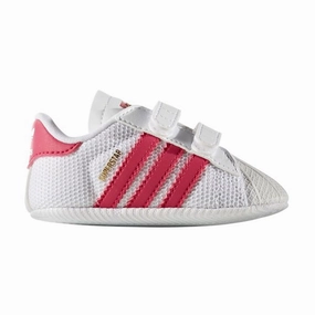 adidas Superstar Sneakers White/Pink S79917 Kids Velcro Sneakers discount