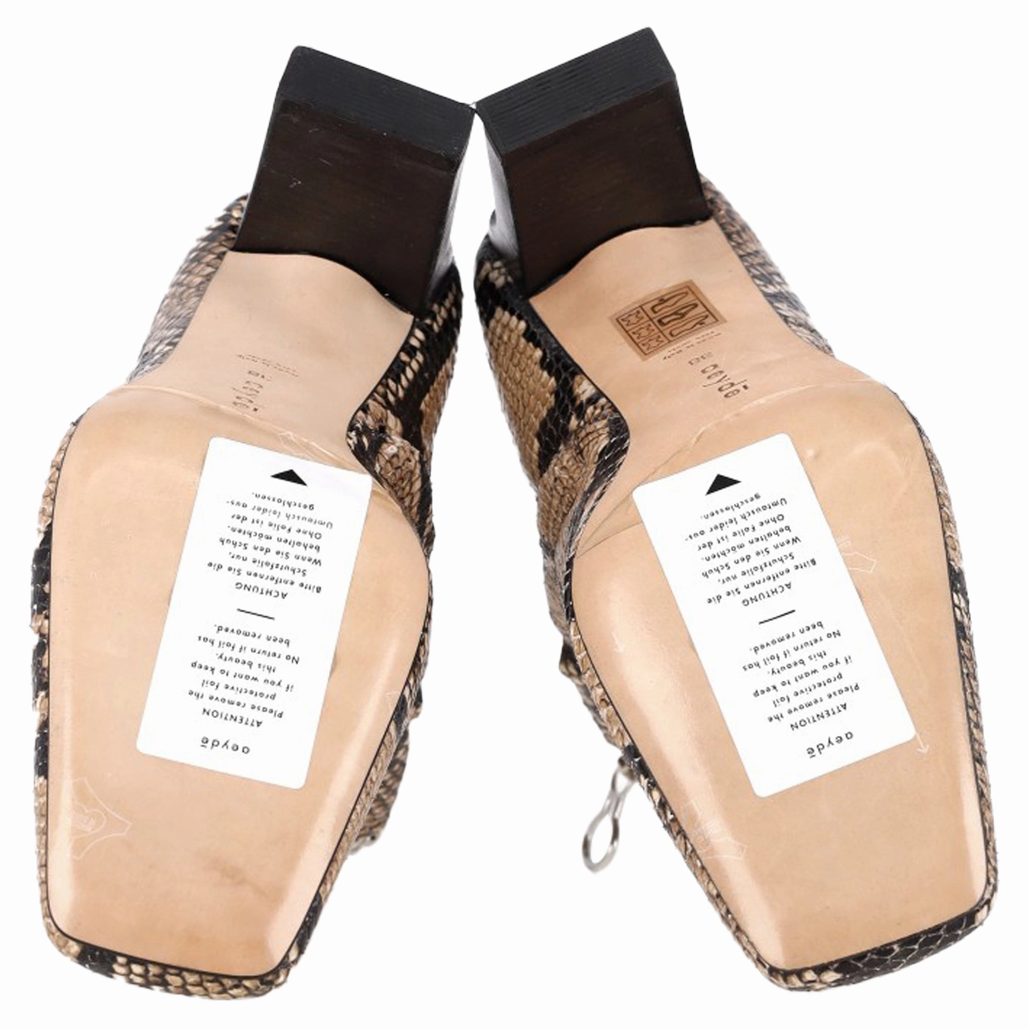 Aeyde Snakeskin-Effect Ankle Boots in Animal Print Leather