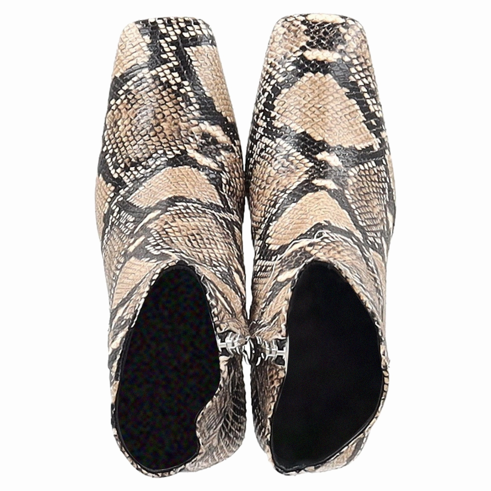 Aeyde Snakeskin-Effect Ankle Boots in Animal Print Leather