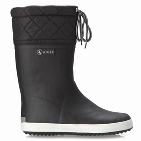 Aigle Giblet Thermo Wellies Black/White Kids Thermo Boots discount price