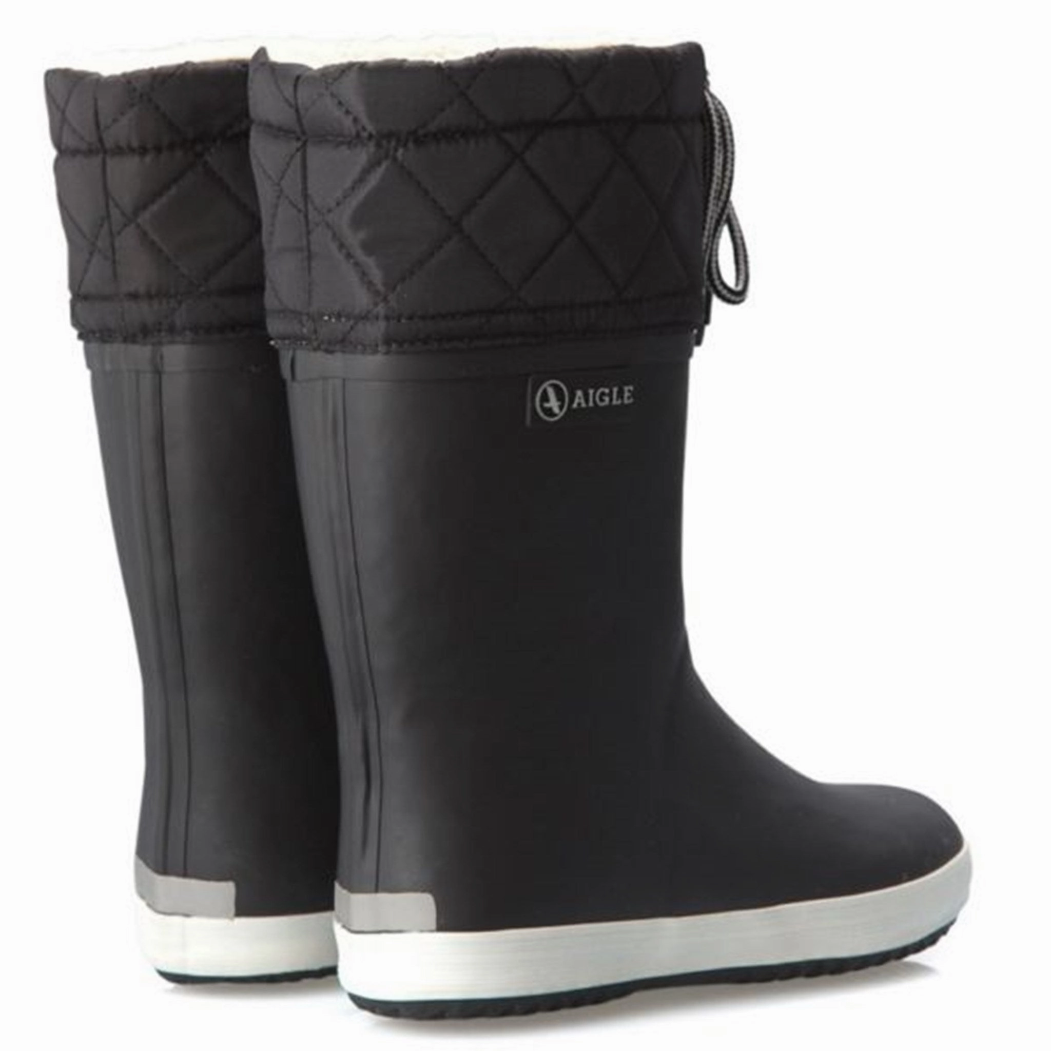 Aigle Giblet Thermo Wellies Black/White