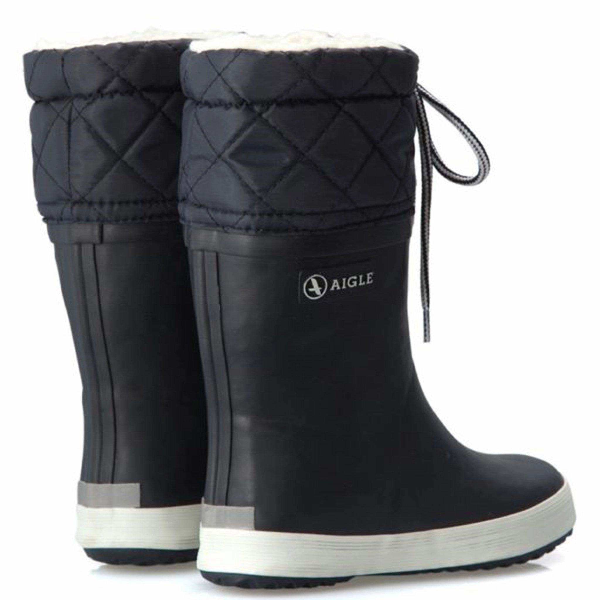 Aigle Giblet Thermo Wellies Marine/White