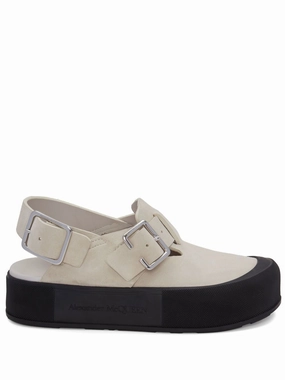 Alexander Mcqueen Men's Leather Clogs Discount Mens Beach Sandals