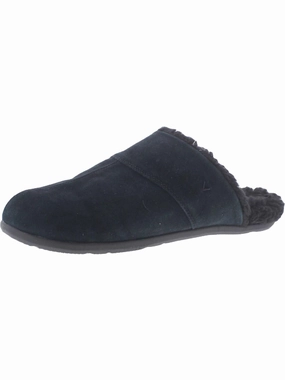 Alfons Mens Faux Fur Lined Slipper Shoes Mens Slippers clearance sale
