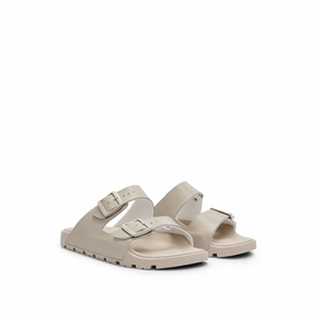 All-gender twin-strap sandals with structured uppers Discount Mens Beach Sandals