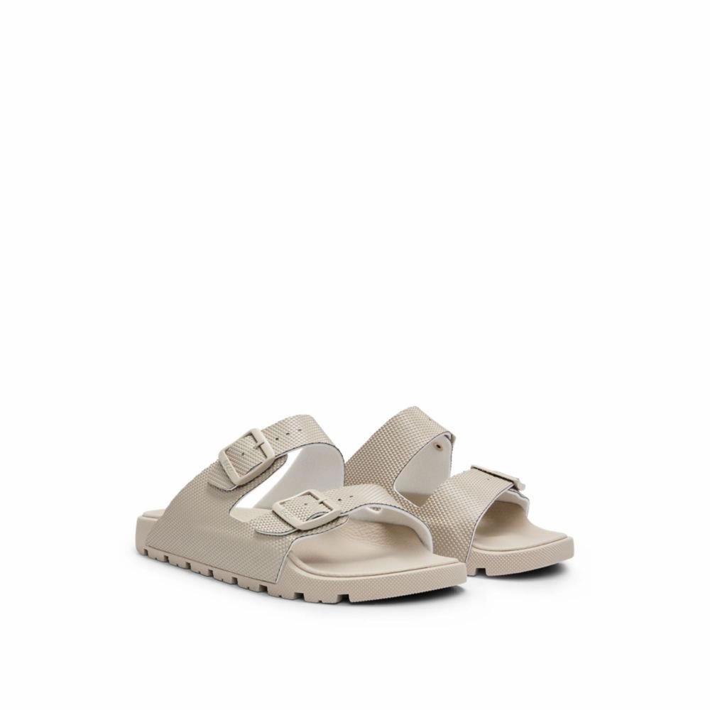 All-gender twin-strap sandals with structured uppers Discount Mens Beach Sandals