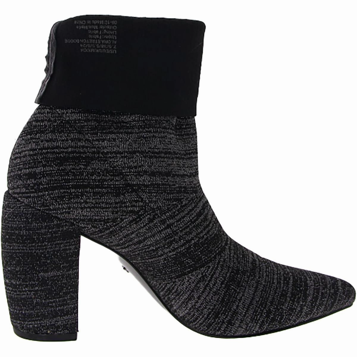Alora Stretch Bootie Womens Block Heel Ankle Sock Boot