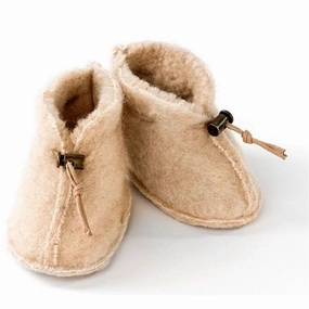Alwero Baby Slippers Emo Beige Wool Slippers Kids clearance